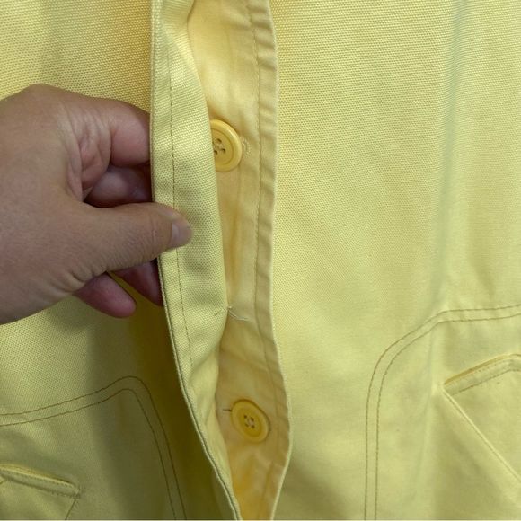 Vintage Yellow London Fog Maincoats SZ 10 Reg Button Close 2 Pocket Collar Lined - Picture 8 of 15